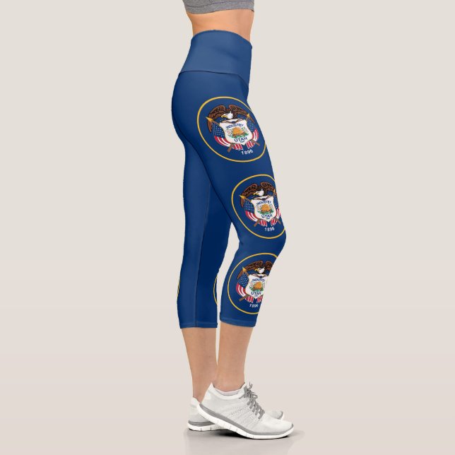 Staatsflagge Utah Capri Leggings (Rechts)