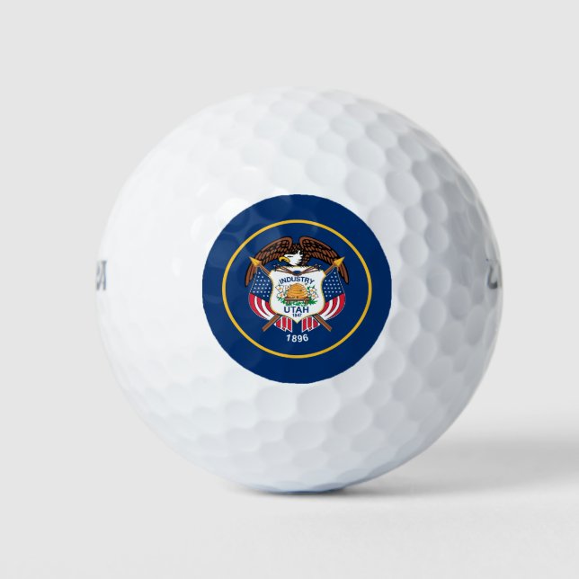 Staatsflagge Utah Golfball (Vorderseite)