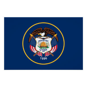 Staatsflagge Utah Poster