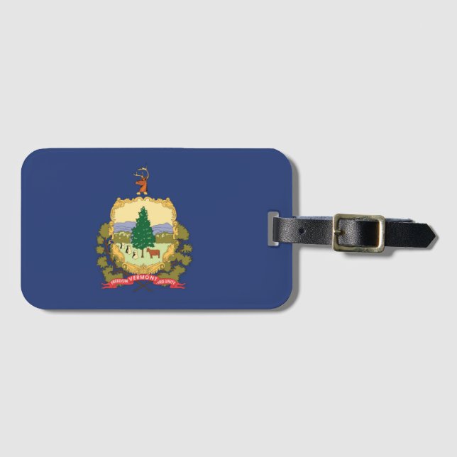 Staatsflagge Vermont, USA Gepäckanhänger (Vorderseite (Horizontal))