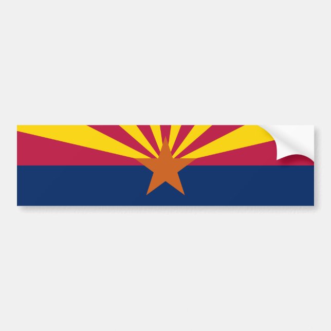 Staatsflagge von Arizona Autoaufkleber (Vorne)