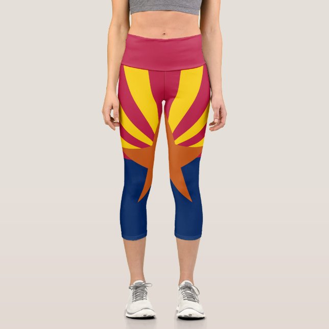 Staatsflagge von Arizona Capri Leggings (Vorderseite)
