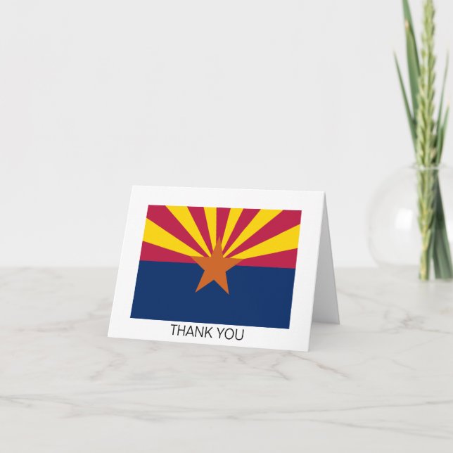 Staatsflagge von Arizona Dankeskarte (Vorderseite)