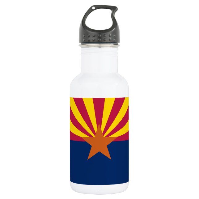 Staatsflagge von Arizona Edelstahlflasche (Vorderseite)