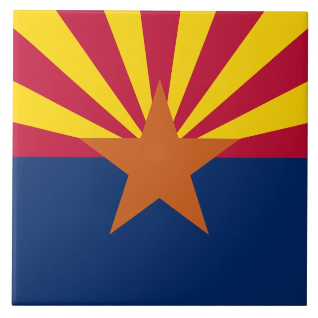 Staatsflagge von Arizona Fliese (Vorderseite)