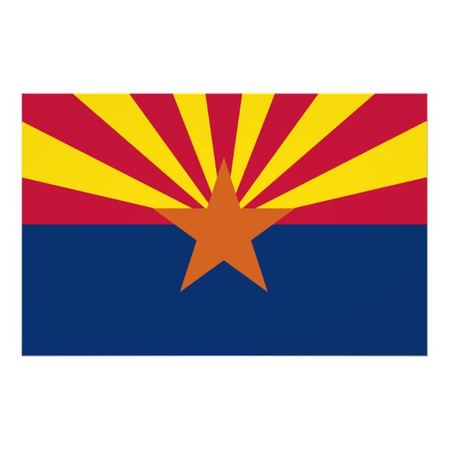 Staatsflagge von Arizona Fotodruck (Vorne)