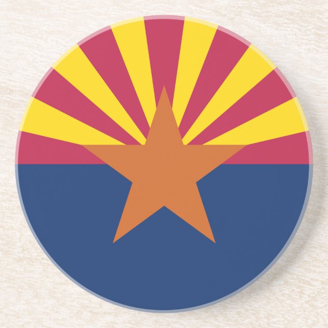 Staatsflagge von Arizona Getränkeuntersetzer (Vorne)