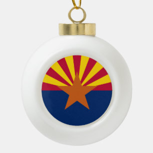 Staatsflagge von Arizona Keramik Kugel-Ornament