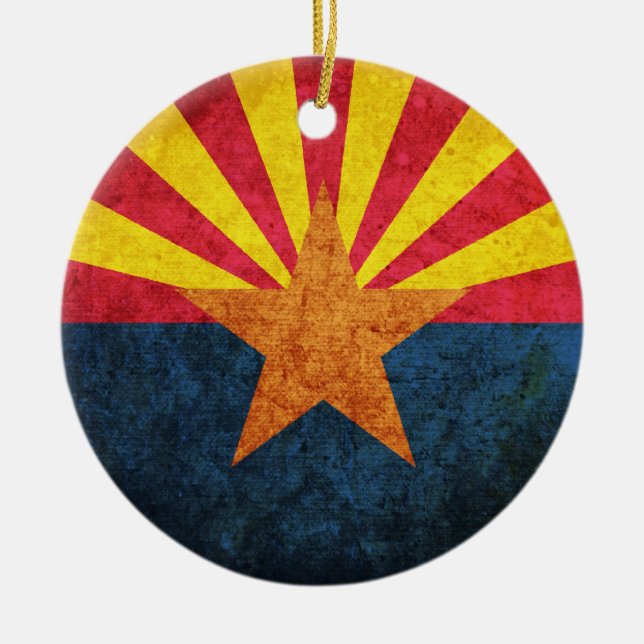 Staatsflagge von Arizona Keramik Ornament (Vorne)
