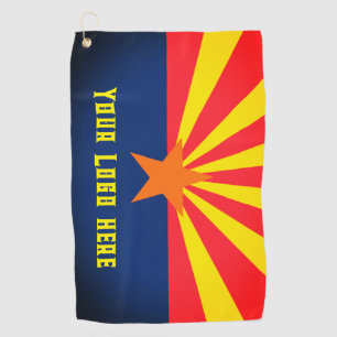 Staatsflagge von Arizona mit Ihrem eigenen Logo Golfhandtuch