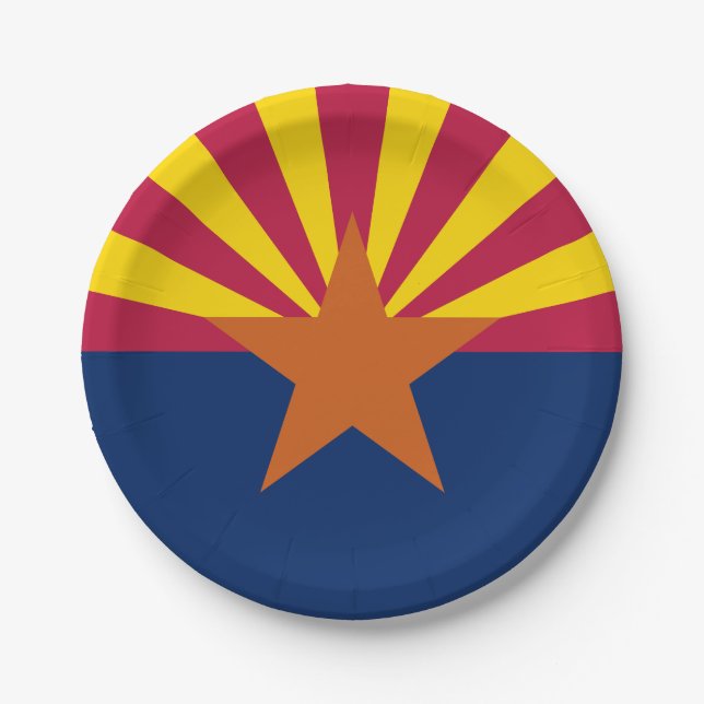 Staatsflagge von Arizona Pappteller (Vorderseite)