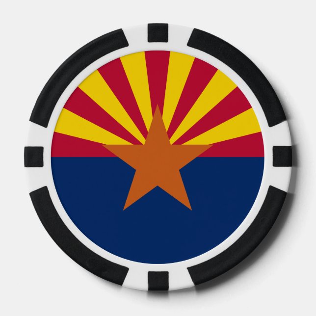 Staatsflagge von Arizona Pokerchips (Vorderseite)