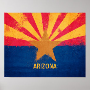 Staatsflagge von Arizona Poster