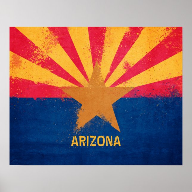 Staatsflagge von Arizona Poster (Vorne)
