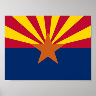 Staatsflagge von Arizona Poster