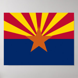 Staatsflagge von Arizona Poster