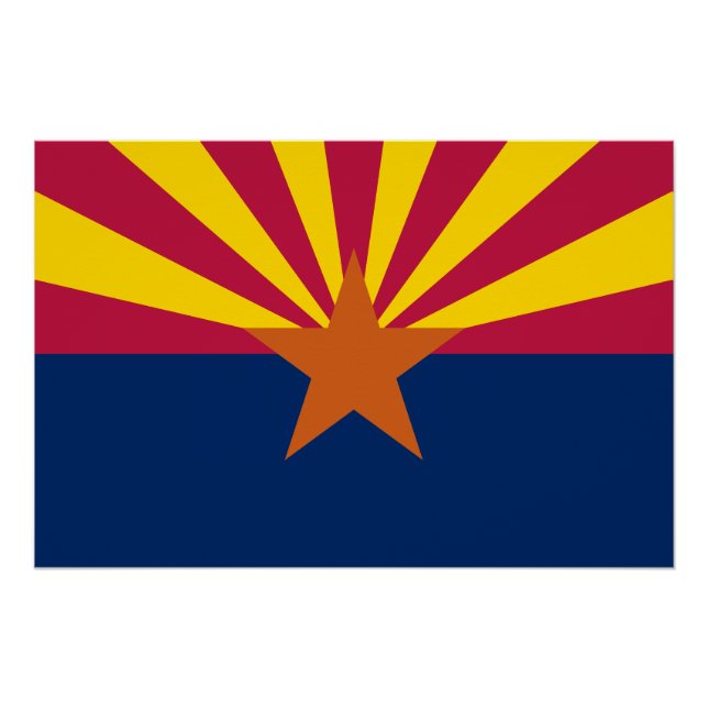 Staatsflagge von Arizona Poster (Vorderseite)