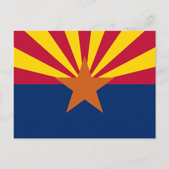 Staatsflagge von Arizona Postkarte (Vorderseite)