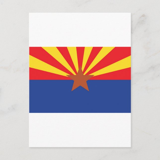Staatsflagge von Arizona Postkarte (Vorderseite)