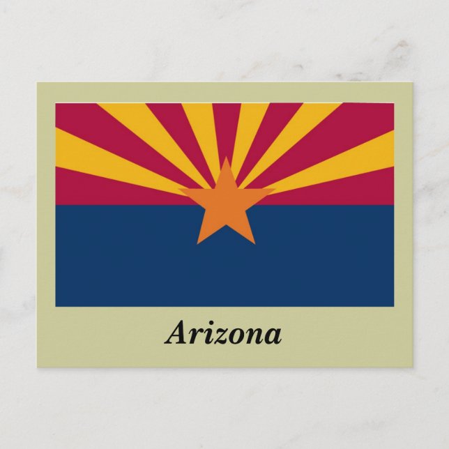 Staatsflagge von Arizona Postkarte (Vorderseite)