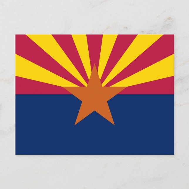 Staatsflagge von Arizona Postkarte (Vorderseite)
