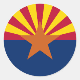 Staatsflagge von Arizona Runder Aufkleber