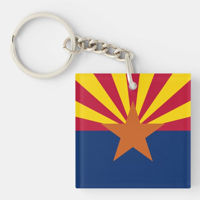 Staatsflagge von Arizona Schlüsselanhänger (Vorderseite)