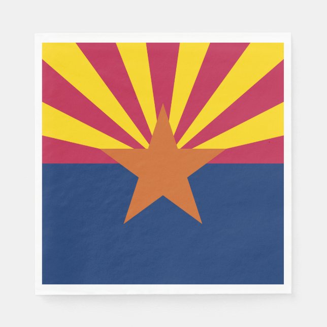 Staatsflagge von Arizona Serviette (Vorderseite)