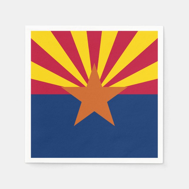 Staatsflagge von Arizona Serviette (Vorderseite)