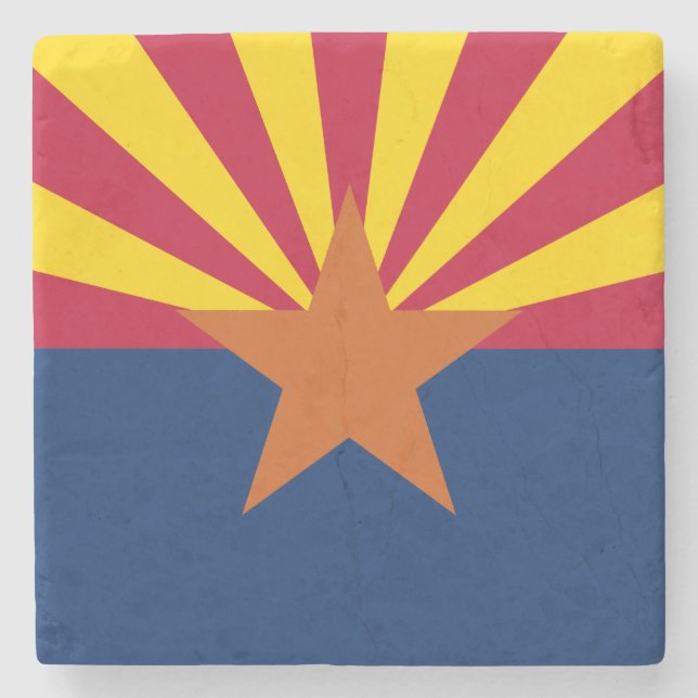 Staatsflagge von Arizona Steinuntersetzer (Vorderseite)