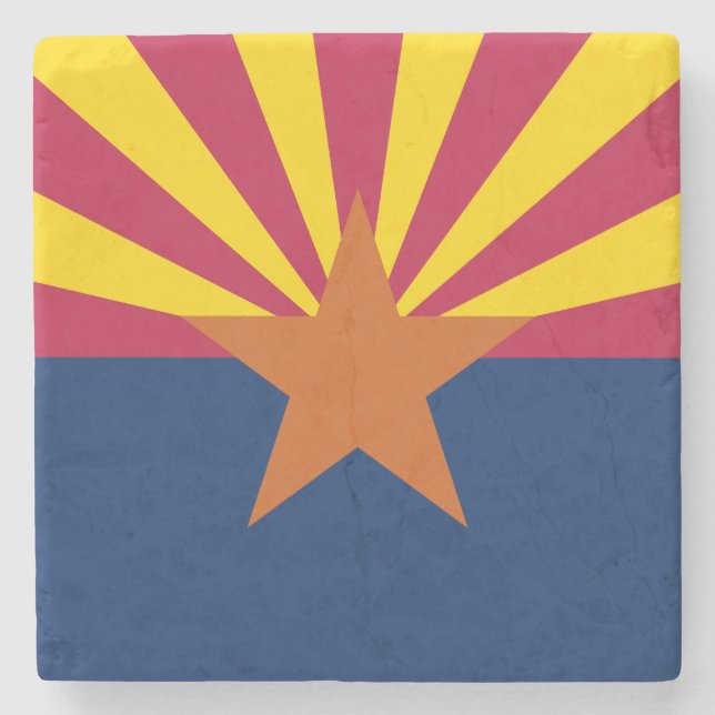 Staatsflagge von Arizona Steinuntersetzer (Vorderseite)