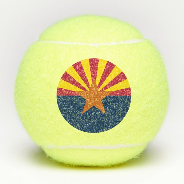 Staatsflagge von Arizona Tennisbälle (Vorderseite)