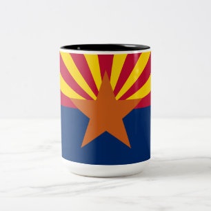 Staatsflagge von Arizona Zweifarbige Tasse