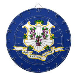 Staatsflagge von Connecticut Dartscheibe