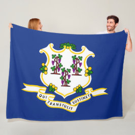 Staatsflagge von Connecticut Fleecedecke