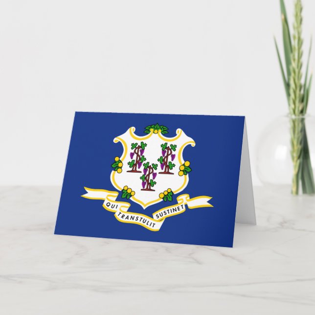 Staatsflagge von Connecticut Karte (Vorderseite)