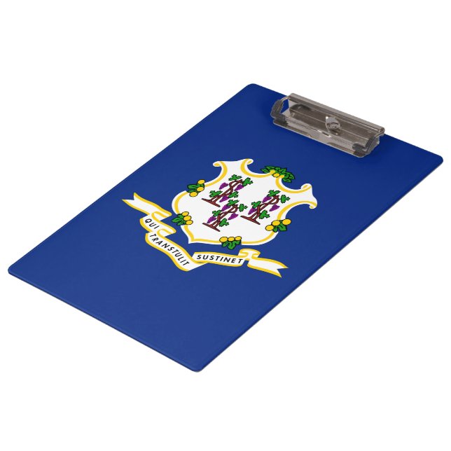 Staatsflagge von Connecticut Klemmbrett (Schrägansicht)