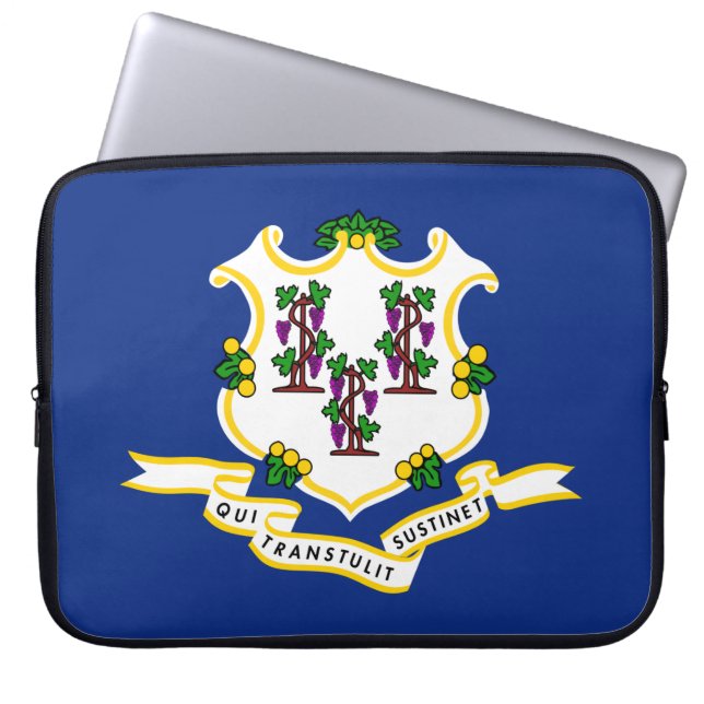 Staatsflagge von Connecticut Laptopschutzhülle (Vorderseite)
