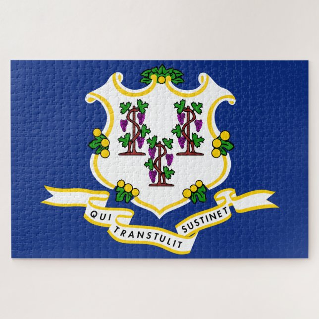 Staatsflagge von Connecticut Puzzle (Horizontal)
