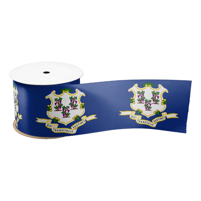 Staatsflagge von Connecticut Satinband (Spule)
