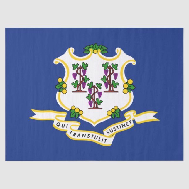 Staatsflagge von Connecticut Seidenpapier (Vorderseite)