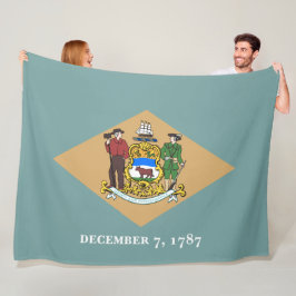 Staatsflagge von Delaware (DE, USA) Fleecedecke