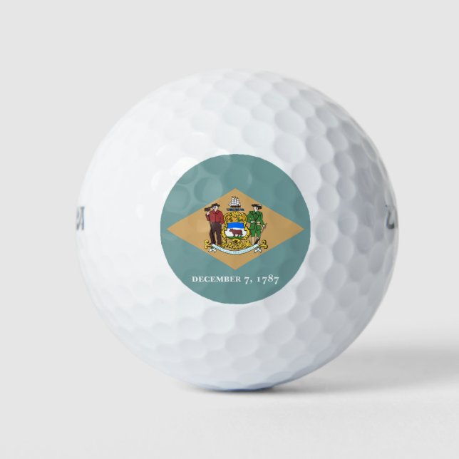 Staatsflagge von Delaware (DE, USA) Golfball (Vorderseite)