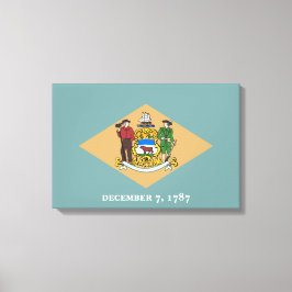 Staatsflagge von Delaware (DE, USA) Leinwanddruck