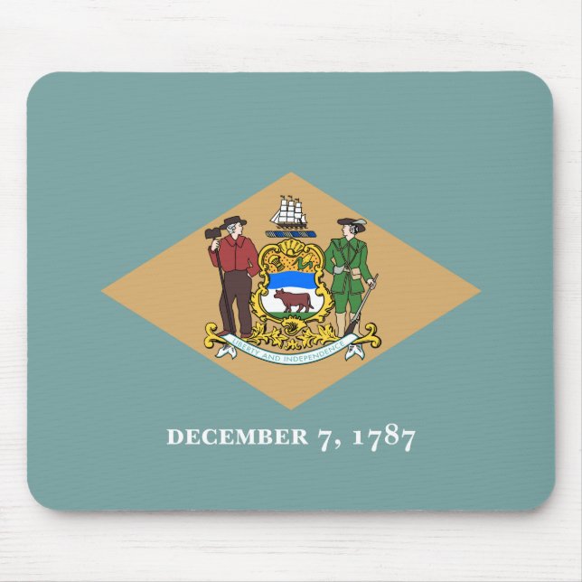 Staatsflagge von Delaware (DE, USA) Mousepad (Vorne)