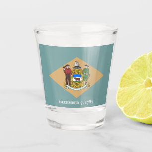 Staatsflagge von Delaware (DE, USA) Schnapsglas