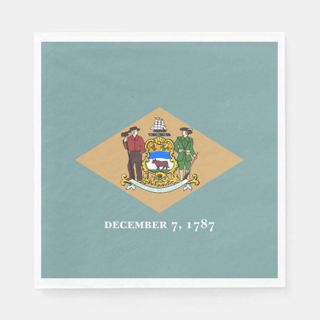 Staatsflagge von Delaware (DE, USA) Serviette (Vorderseite)