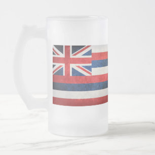 Staatsflagge von Hawaii Mattglas Bierglas