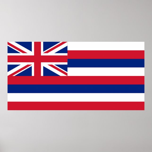 Staatsflagge von Hawaii Poster (Vorne)