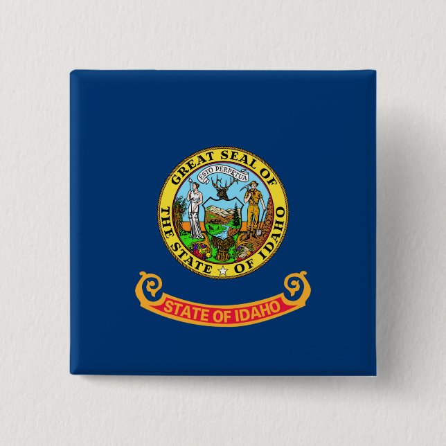 Staatsflagge von Idaho Button (Vorderseite)
